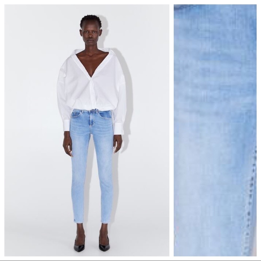 NWT. Zara Light Blue Skinny Jeans. Size 4, 6.